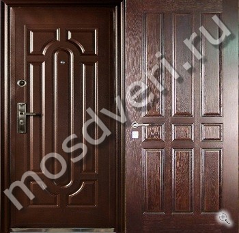 Дверь с утеплением для квартиры цвета красное дерево - купить от производителя Мосдвери Дверь с утеплением для квартиры цвета красное дерево
