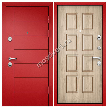 Красная входная дверь в квартиру KVD-03 - купить от производителя Мосдвери Красная входная дверь в квартиру KVD-03