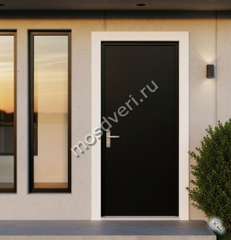 Современная входная дверь для загородного дома черная - купить от производителя Мосдвери Современная входная дверь для загородного дома черная